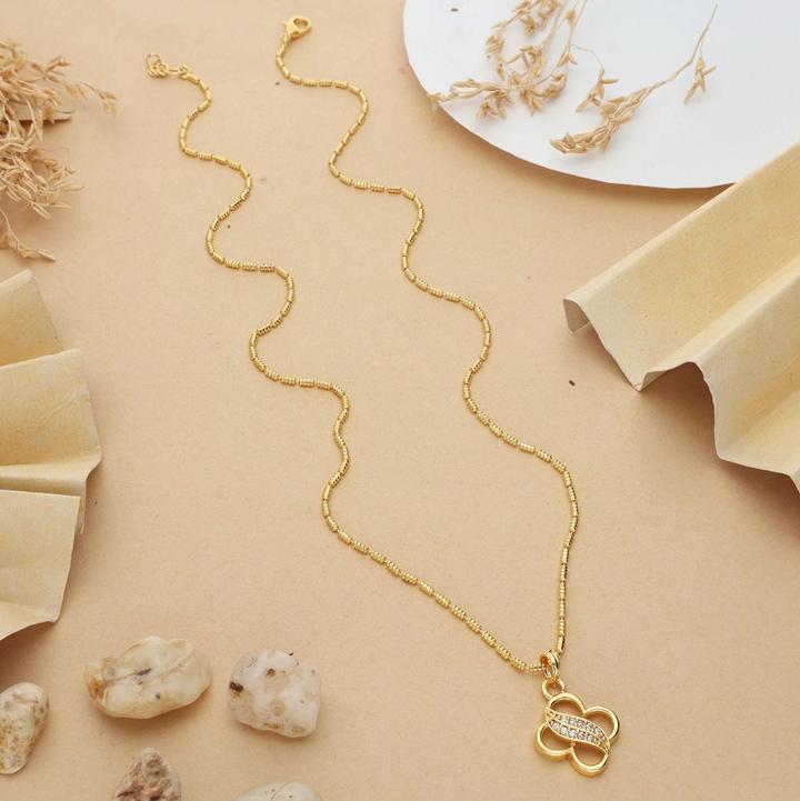 micro gold polish chain pendant 666 Artifical jwellery distributor in Ahmedabad